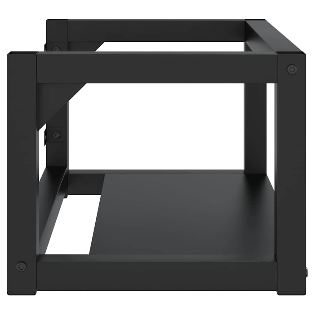 Badezimmer Wand-Waschtischgestell Schwarz 59x38x31 cm Eisen