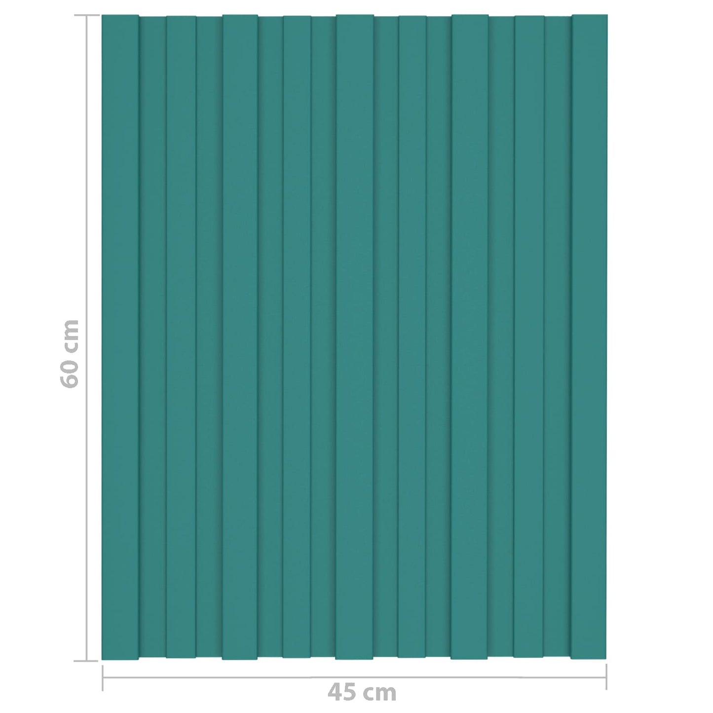 Dachpaneel 12 Stk. Grün 60 x 45 cm Verzinkter Stahl