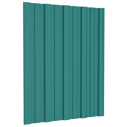 Dachpaneel 36 Stk. Grün 60 x 45 cm Verzinkter Stahl