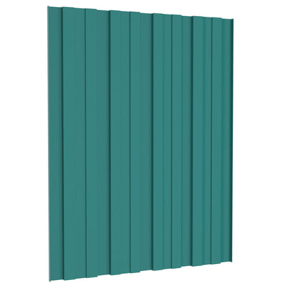 Dachpaneel 36 Stk. Grün 60 x 45 cm Verzinkter Stahl