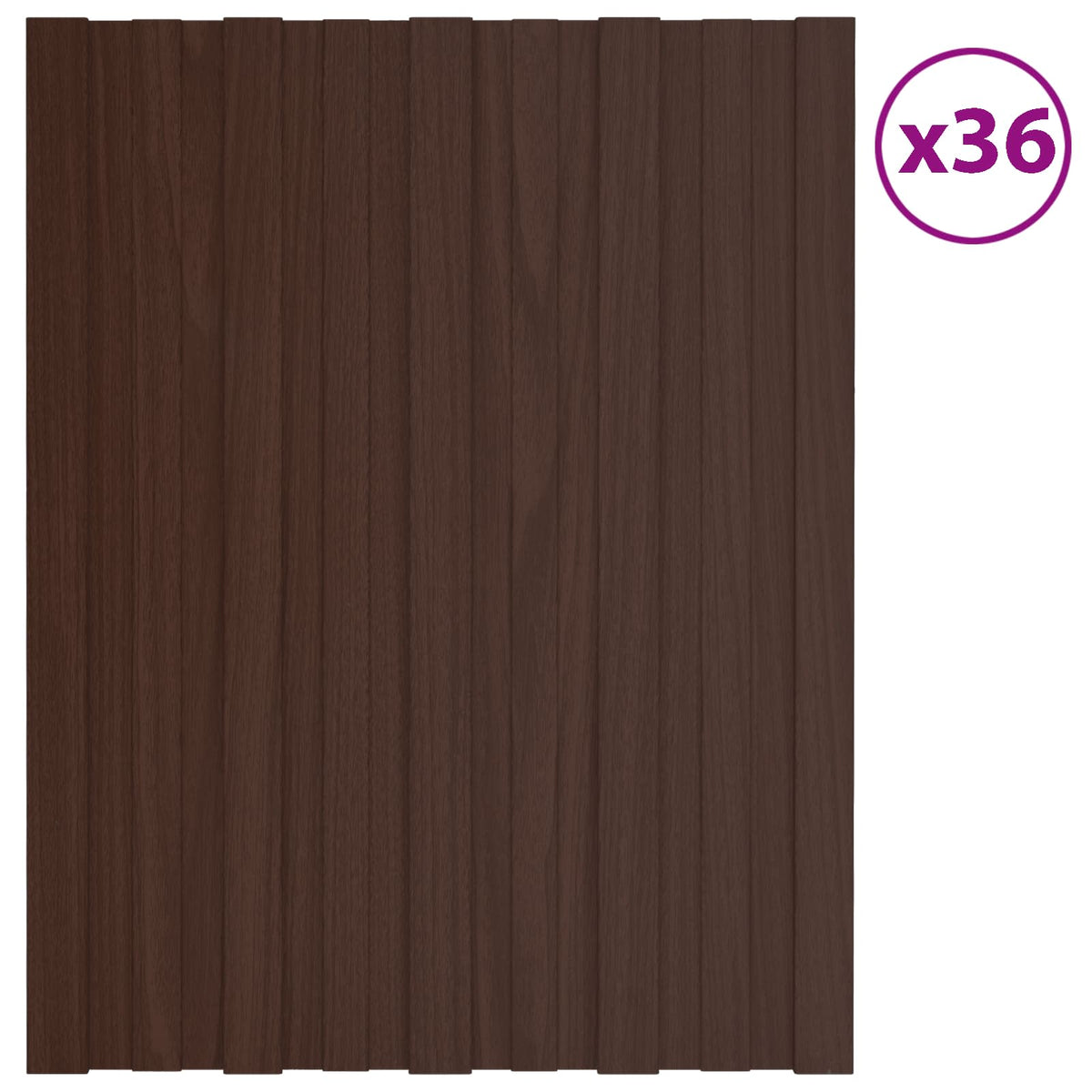 Dachpaneel 36 Stk. Braun 60 x 45 cm Verzinkter Stahl