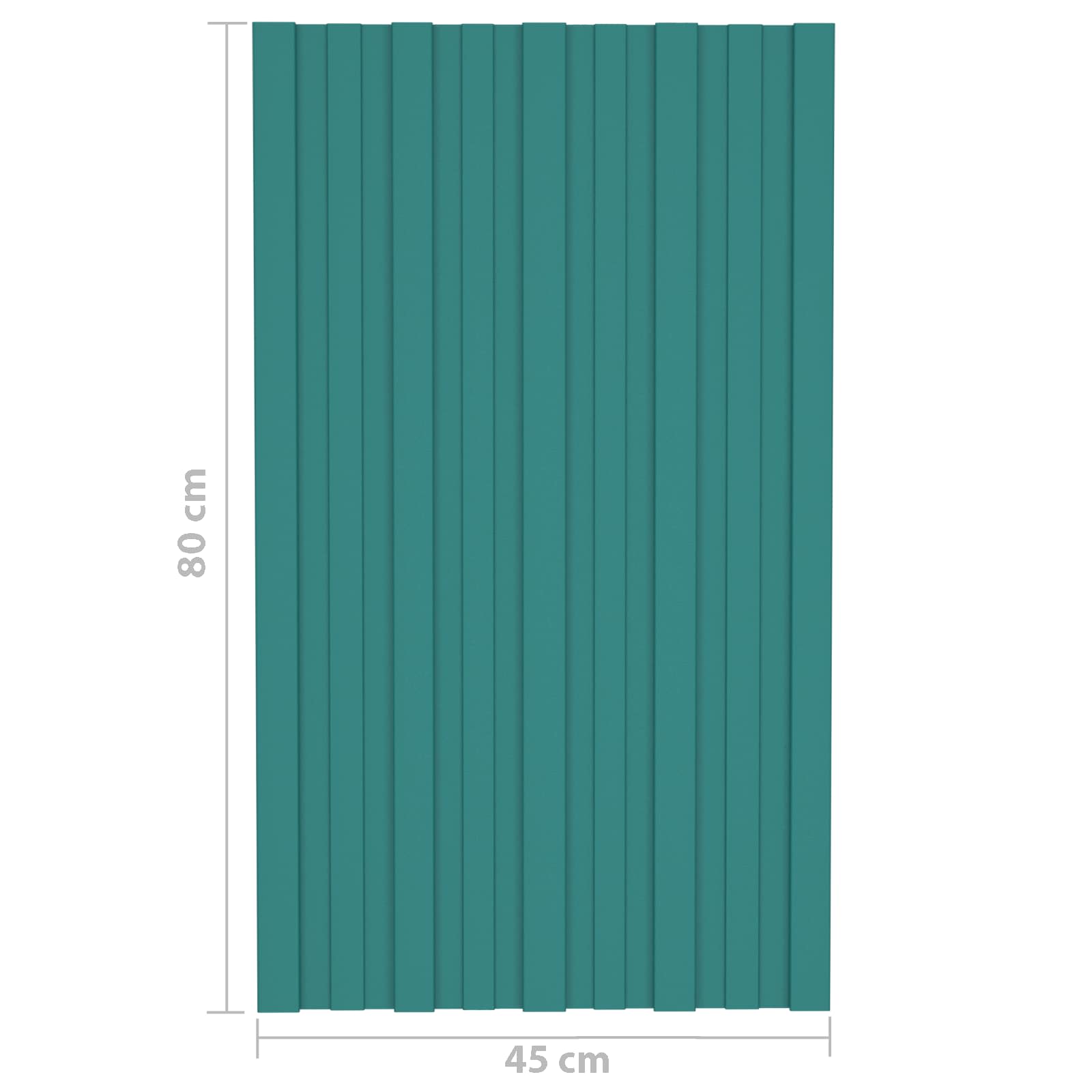 Dachpaneel 12 Stk. Grün 80 x 45 cm Verzinkter Stahl