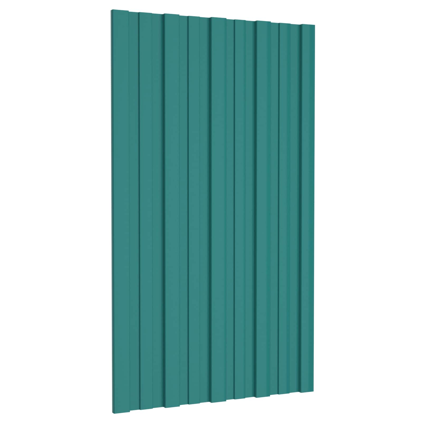 Dachpaneel 36 Stk. Grün 80 x 45 cm Verzinkter Stahl