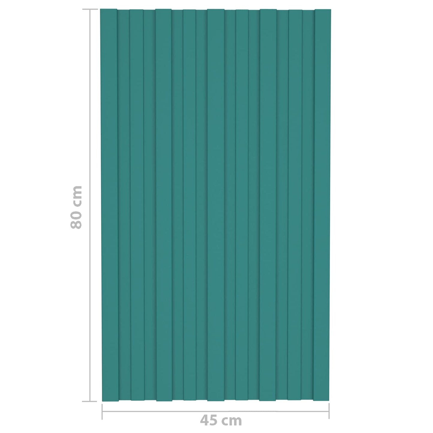 Dachpaneel 36 Stk. Grün 80 x 45 cm Verzinkter Stahl