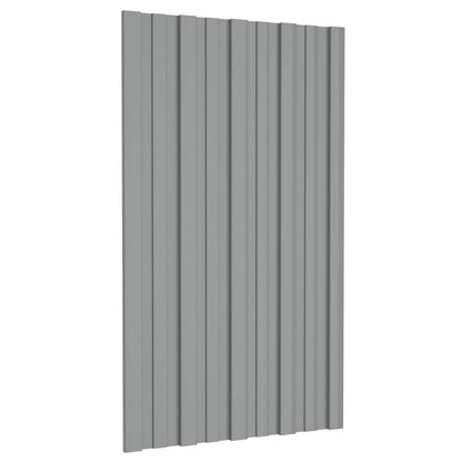 Dachpaneel 36 Stk. Grau 80 x 45 cm Verzinkter Stahl