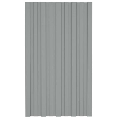 Dachpaneel 36 Stk. Grau 80 x 45 cm Verzinkter Stahl