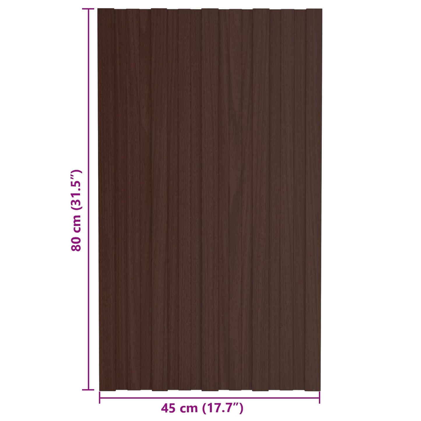 Dachpaneel 12 Stk. Braun 80 x 45 cm Verzinkter Stahl