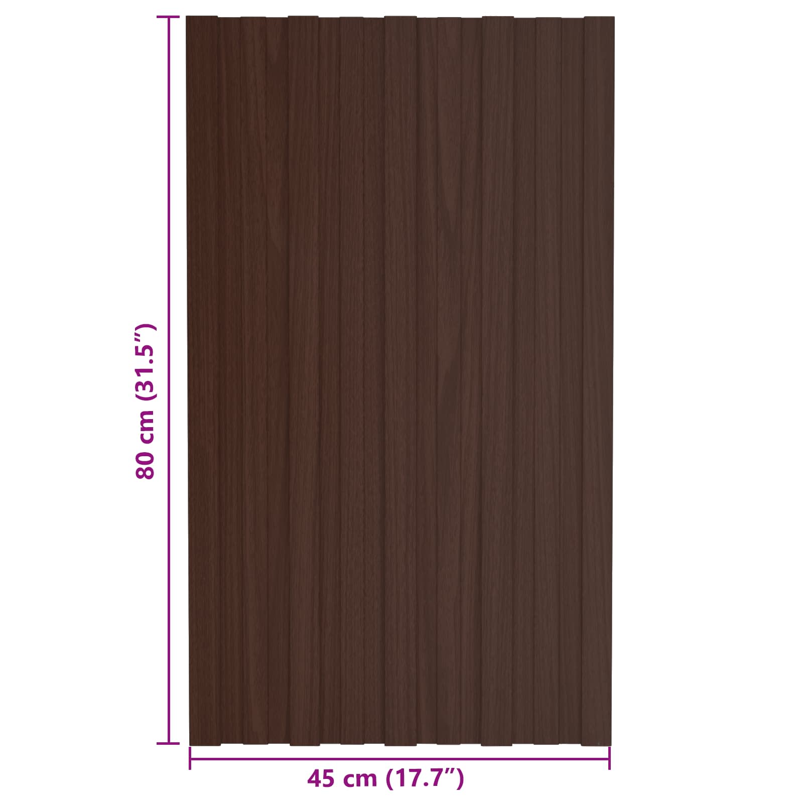 Dachpaneel 12 Stk. Braun 80 x 45 cm Verzinkter Stahl