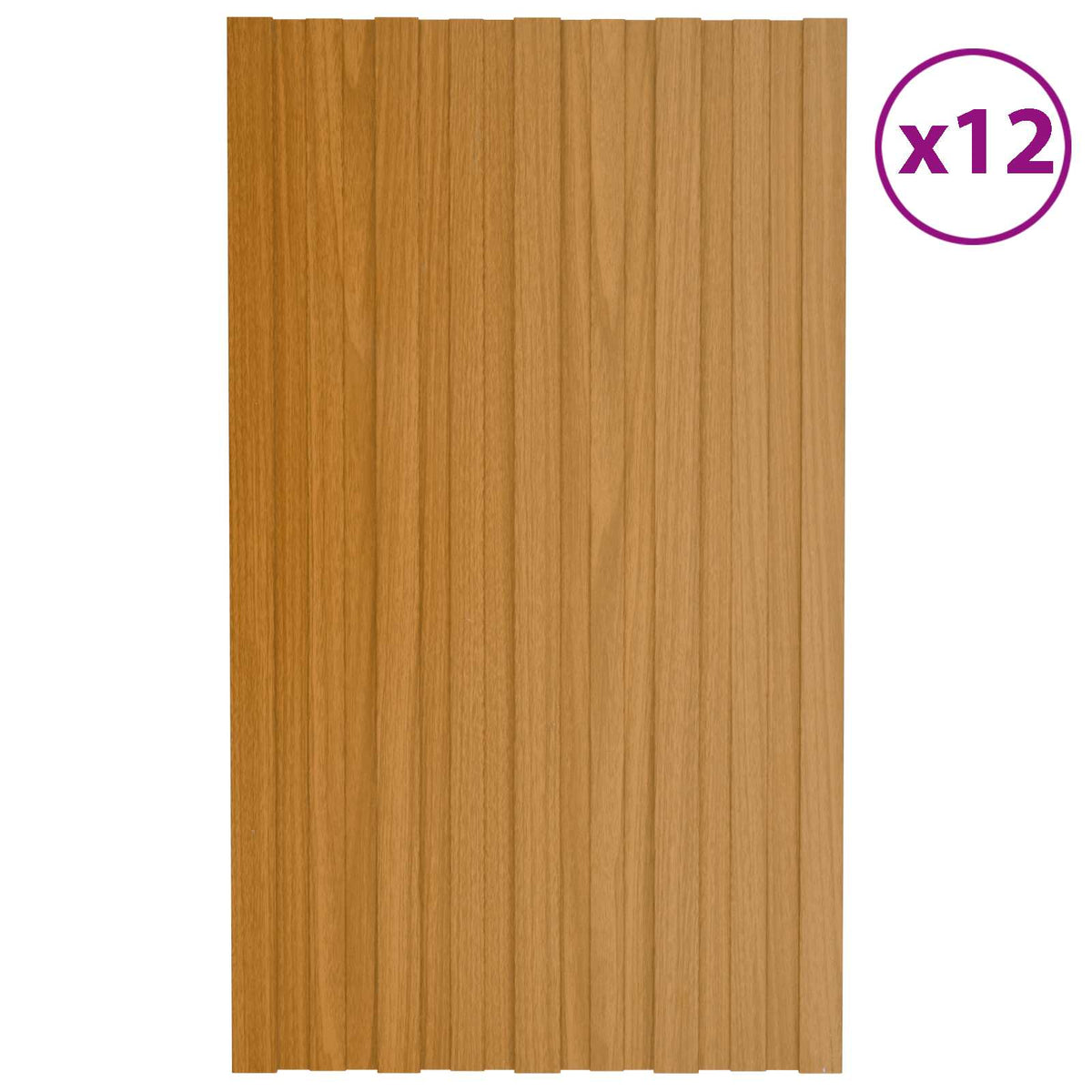 Dachpaneel 12 Stk. Natur 80 x 45 cm Verzinkter Stahl