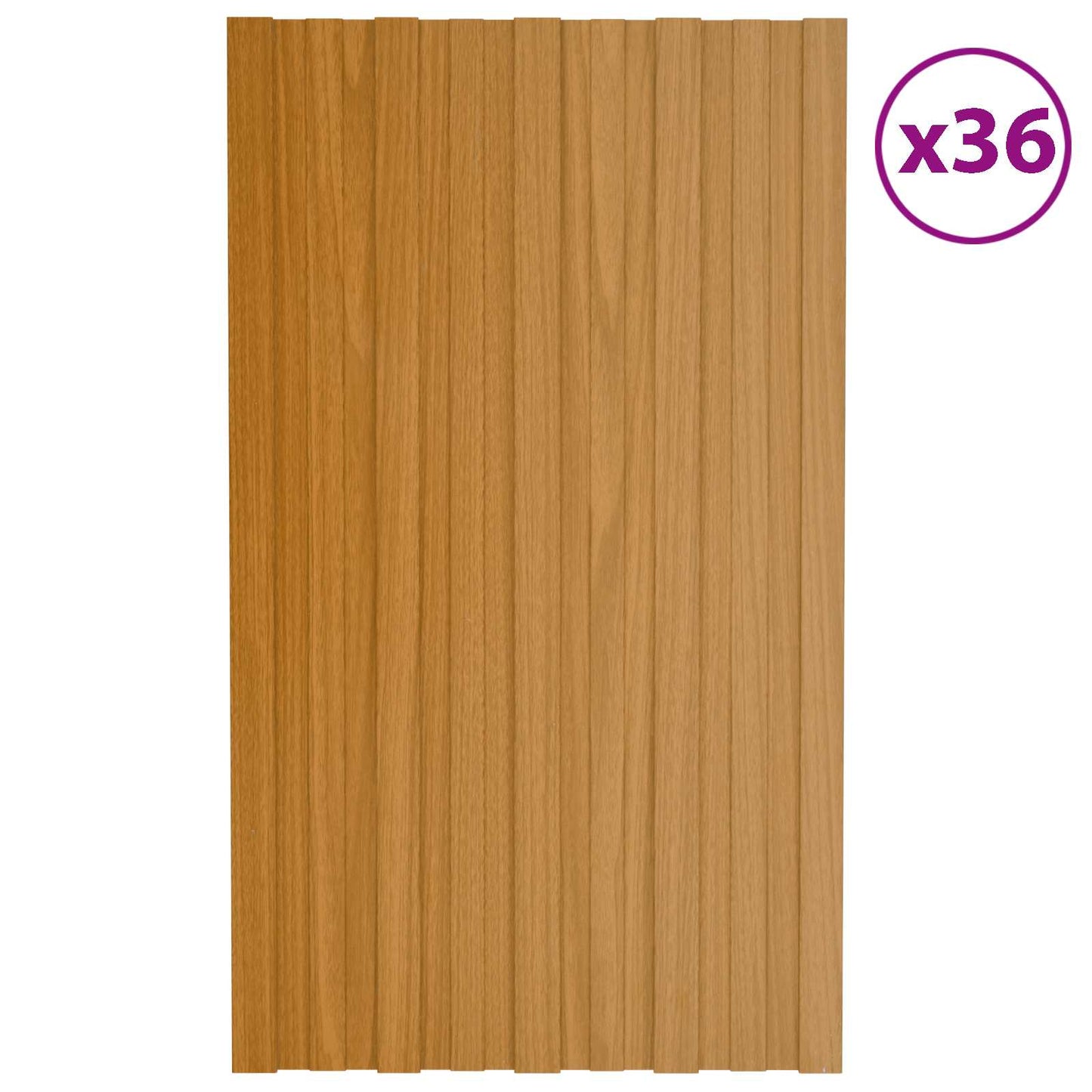 Dachpaneel 36 Stk. Natur 80 x 45 cm Verzinkter Stahl
