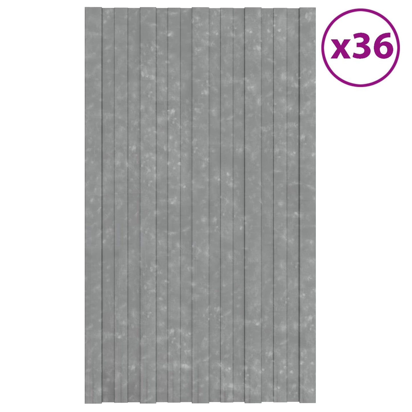 Dachpaneel 36 Stk. Silber 80 x 45 cm Verzinkter Stahl