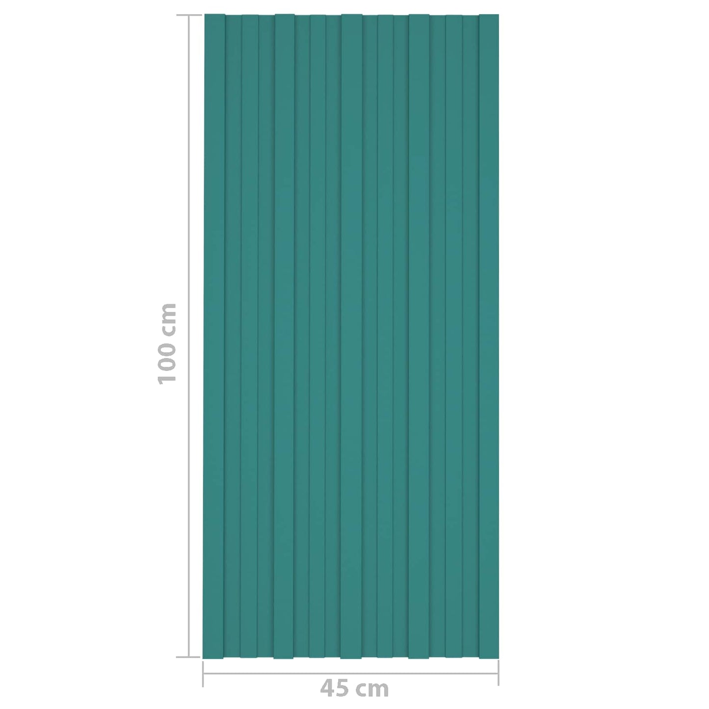 Dachpaneel 36 Stk. Grün 100 x 45 cm Verzinkter Stahl