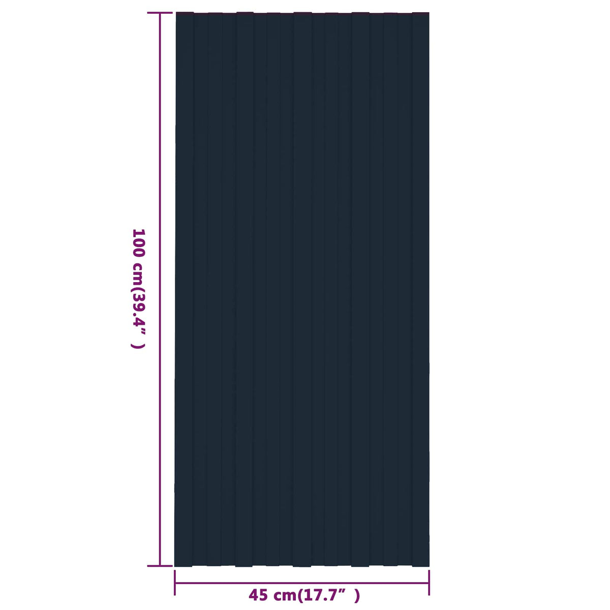 Dachpaneel 36 Stk. Anthrazit 100 x 45 cm Verzinkter Stahl