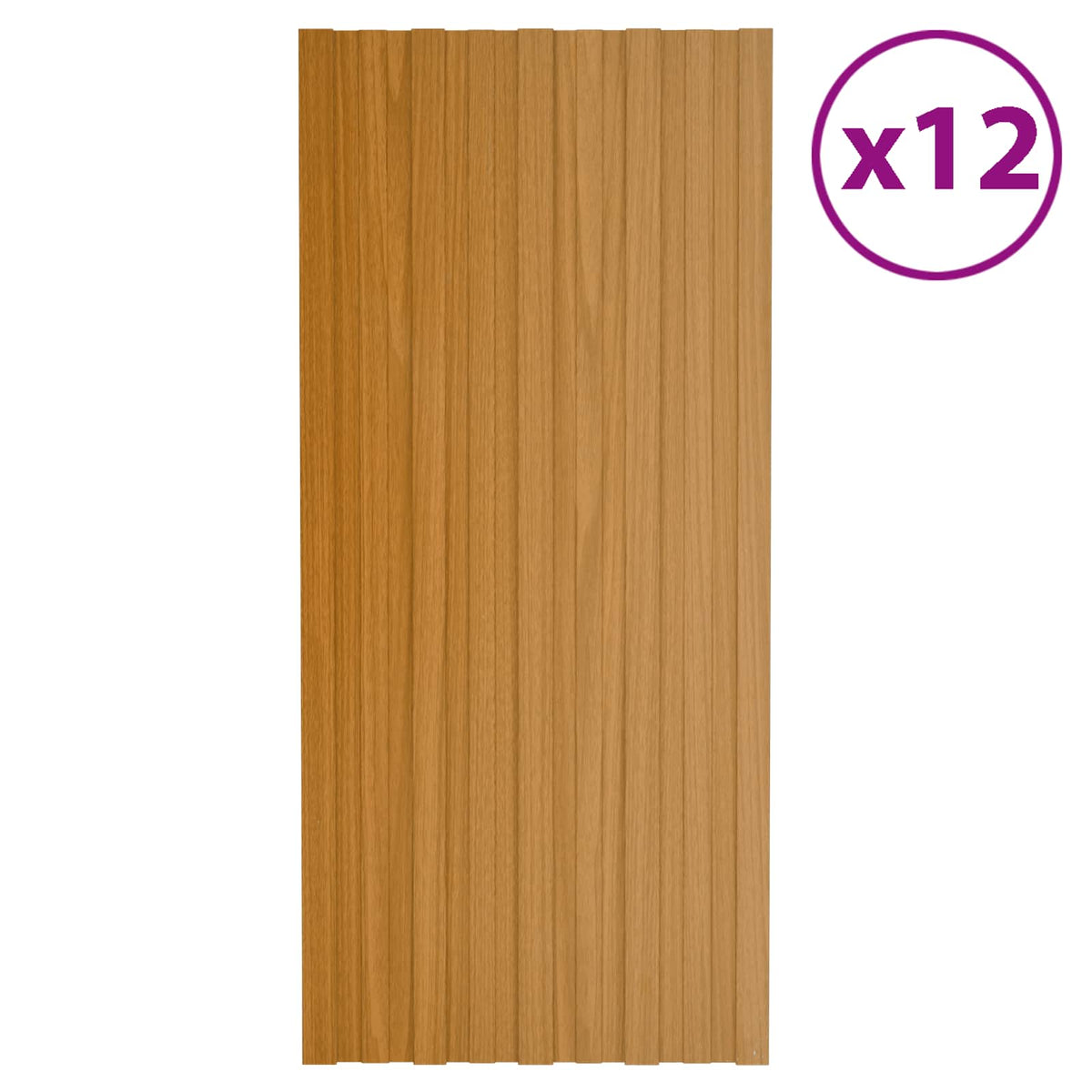 Dachpaneel 12 Stk. Natur 100 x 45 cm Verzinkter Stahl