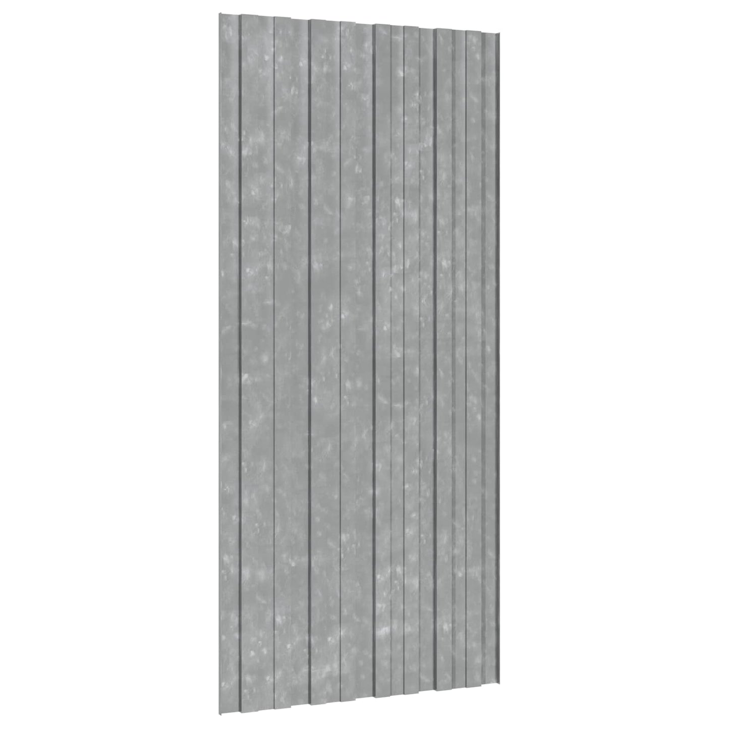 Dachpaneel 12 Stk. Silber 100 x 45 cm Verzinkter Stahl