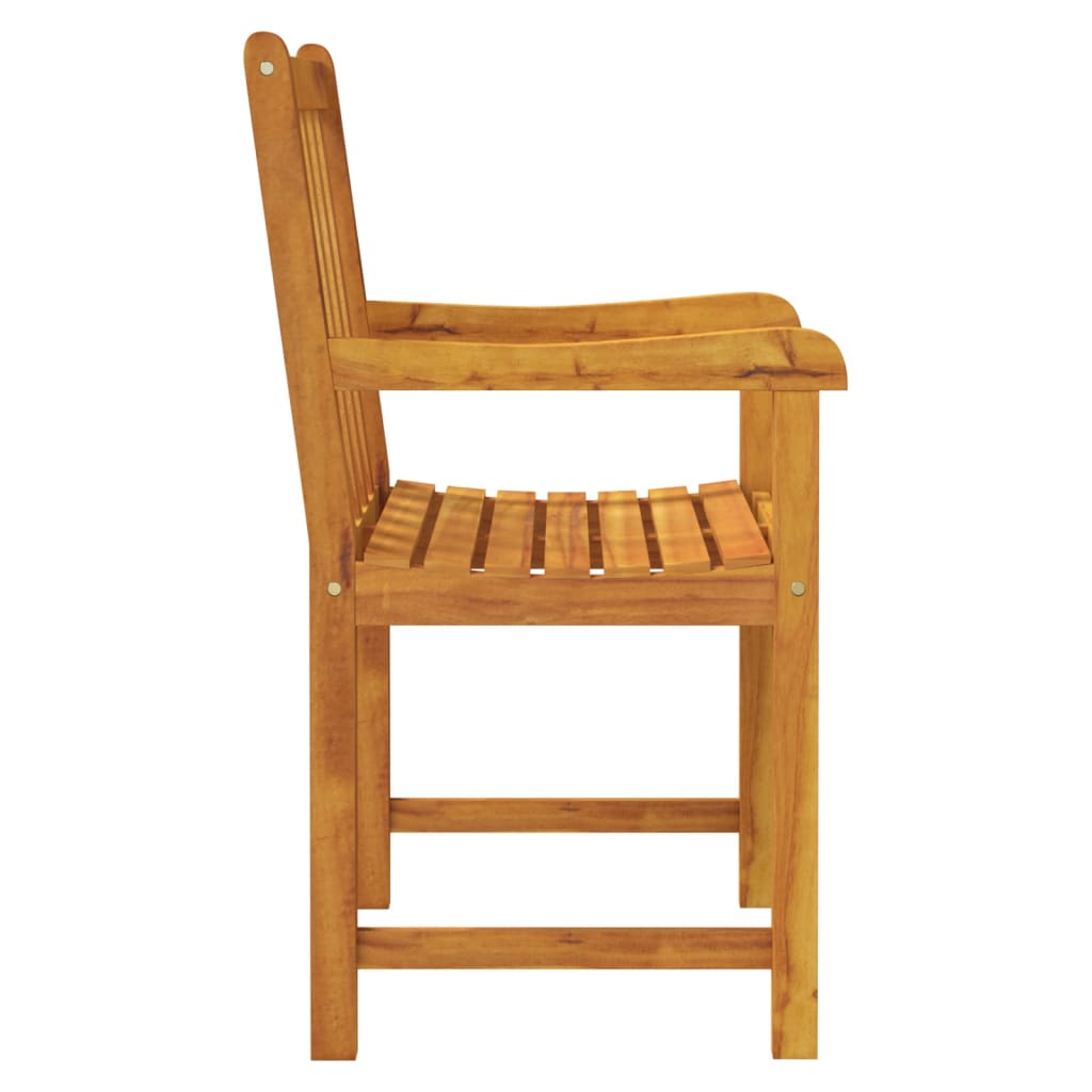 Gartenstühle 2 pcs Natur Massivholz Akazie