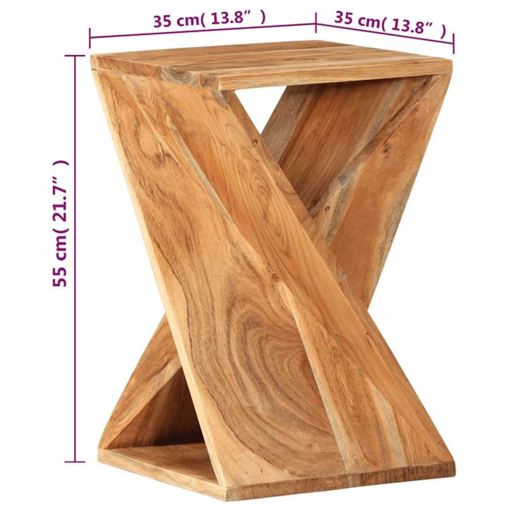 Beistelltisch 35x35x55 cm Massivholz Akazie