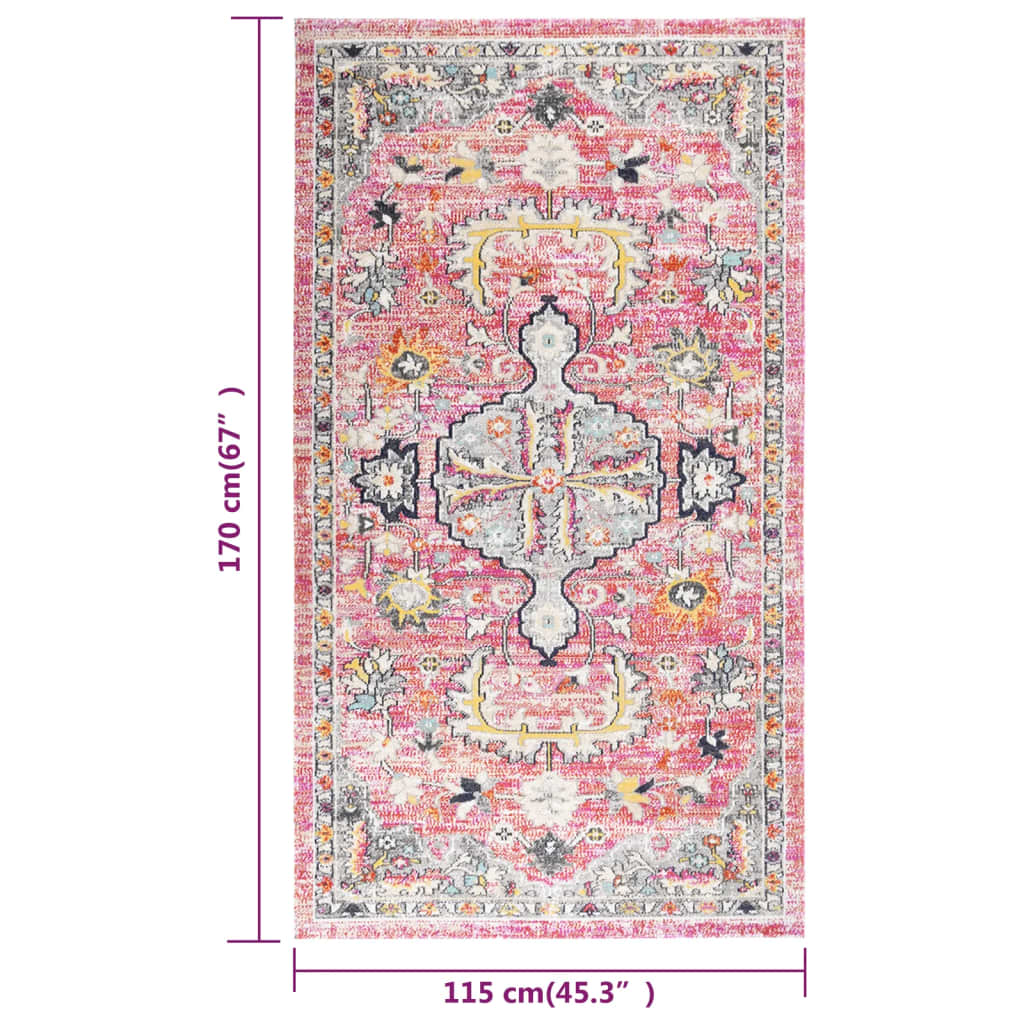 Outdoor-Teppich Flachgewebe 115x170 cm Rot