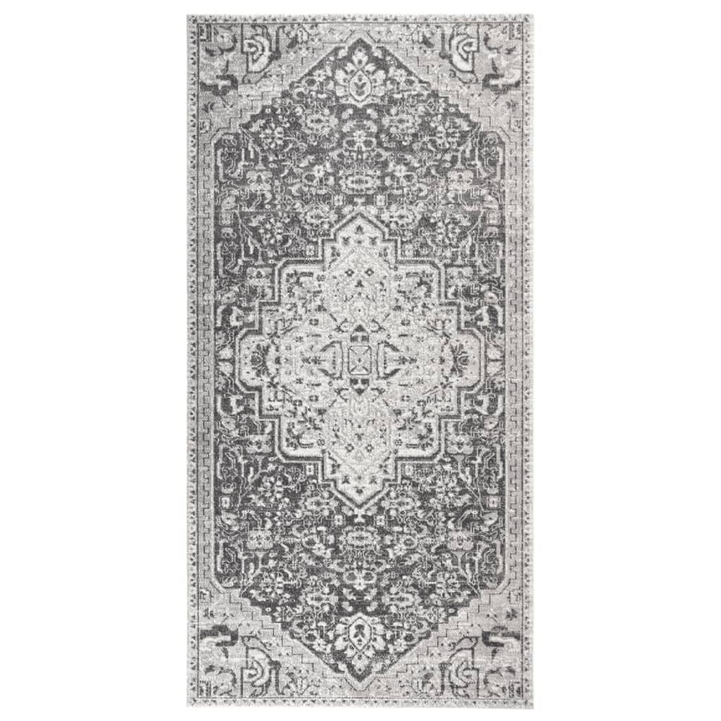 Outdoor-Teppich Flachgewebe 100x200 cm Hellgrau