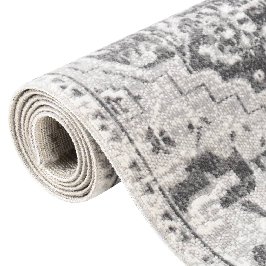 Outdoor-Teppich Flachgewebe 100x200 cm Hellgrau