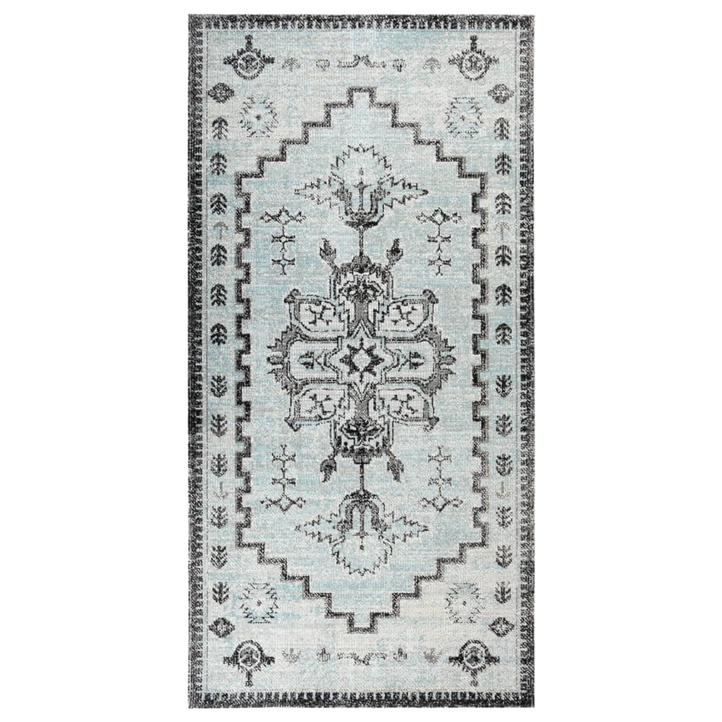 Outdoor-Teppich Flachgewebe 100x200 cm Grün und Grau