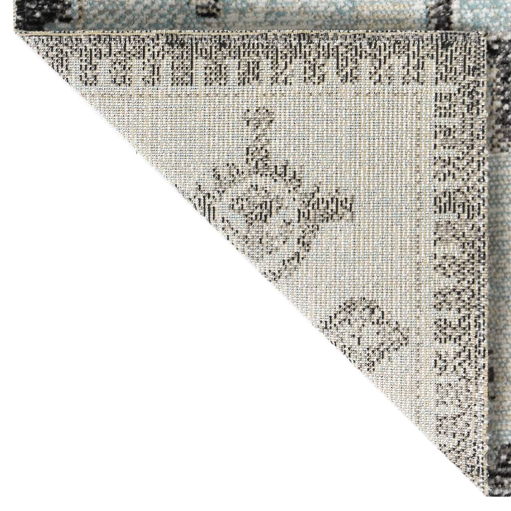 Outdoor-Teppich Flachgewebe 100x200 cm Grün und Grau