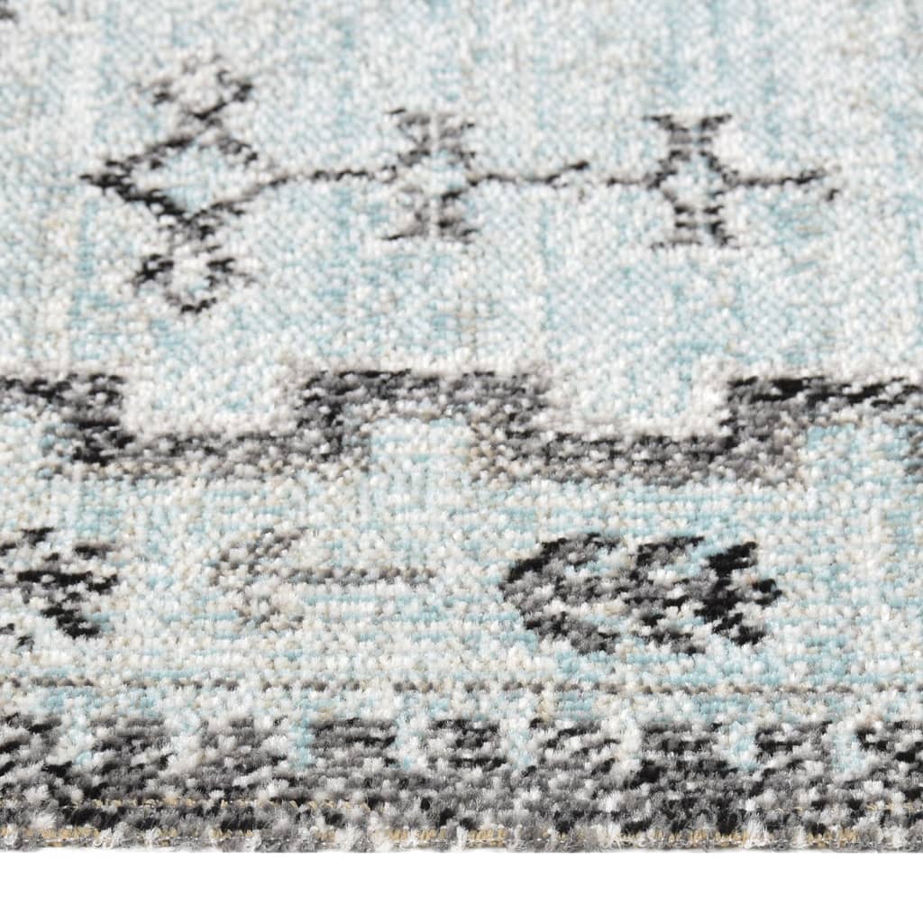 Outdoor-Teppich Flachgewebe 100x200 cm Grün und Grau