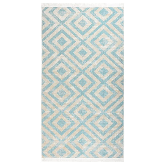 Outdoor-Teppich Flachgewebe 80x150 cm Grün und Beige
