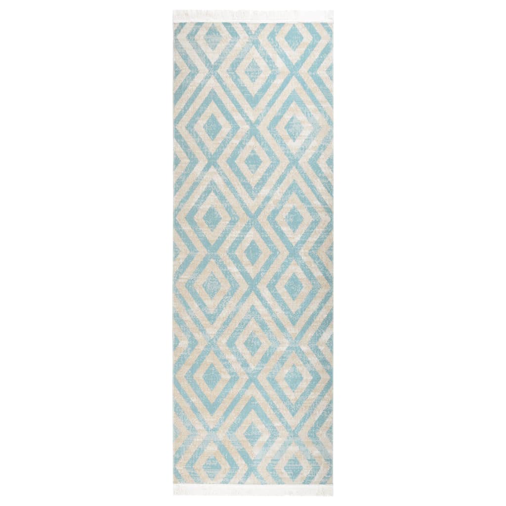 Outdoor-Teppich Flachgewebe 80x250 cm Grün und Beige