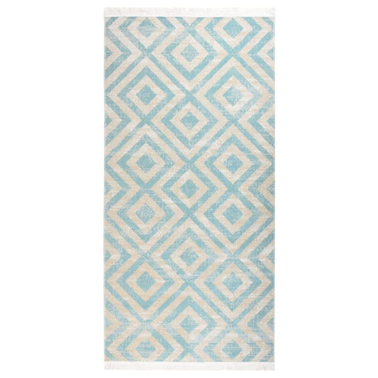 Outdoor-Teppich Flachgewebe 100x200 cm Grün und Beige