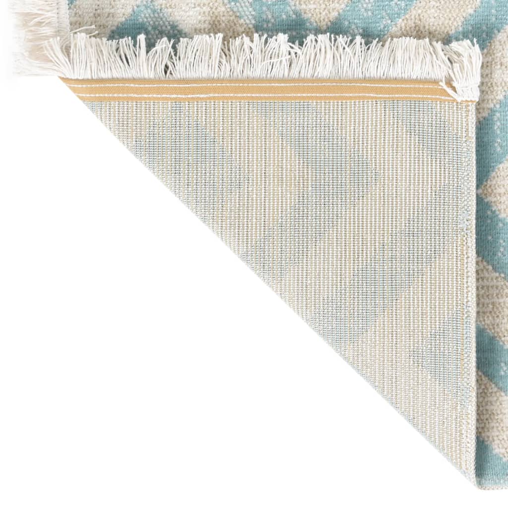 Outdoor-Teppich Flachgewebe 100x200 cm Grün und Beige
