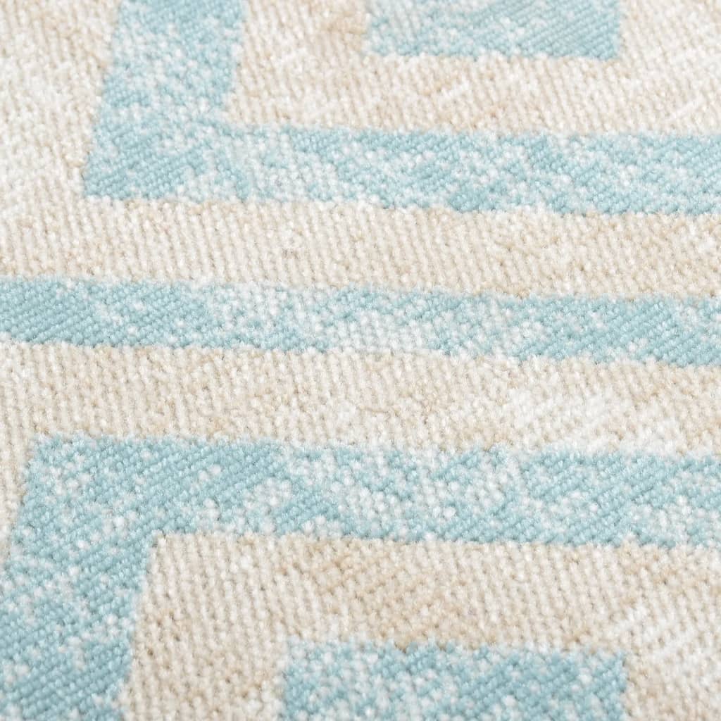 Outdoor-Teppich Flachgewebe 100x200 cm Grün und Beige