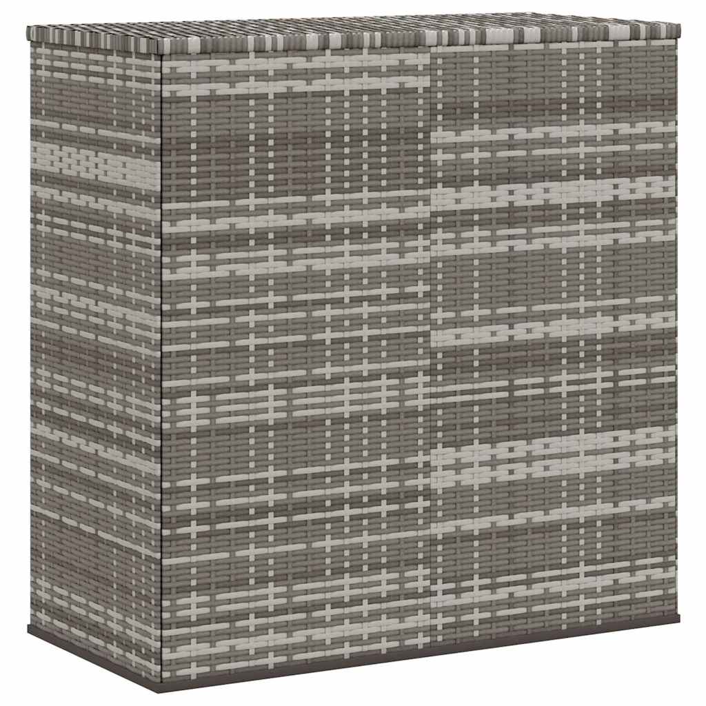 Garten-Kissenbox PE Rattan 100x49x103,5 cm Grau