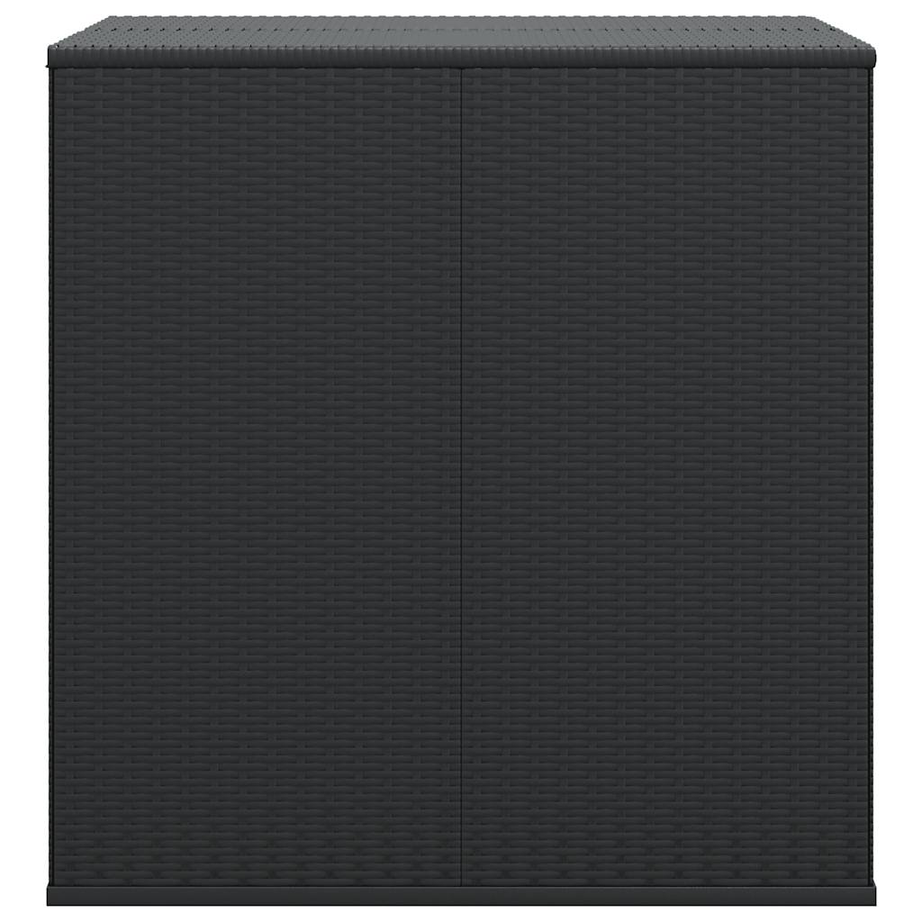 Garten-Kissenbox PE Rattan 100x97,5x104 cm Schwarz