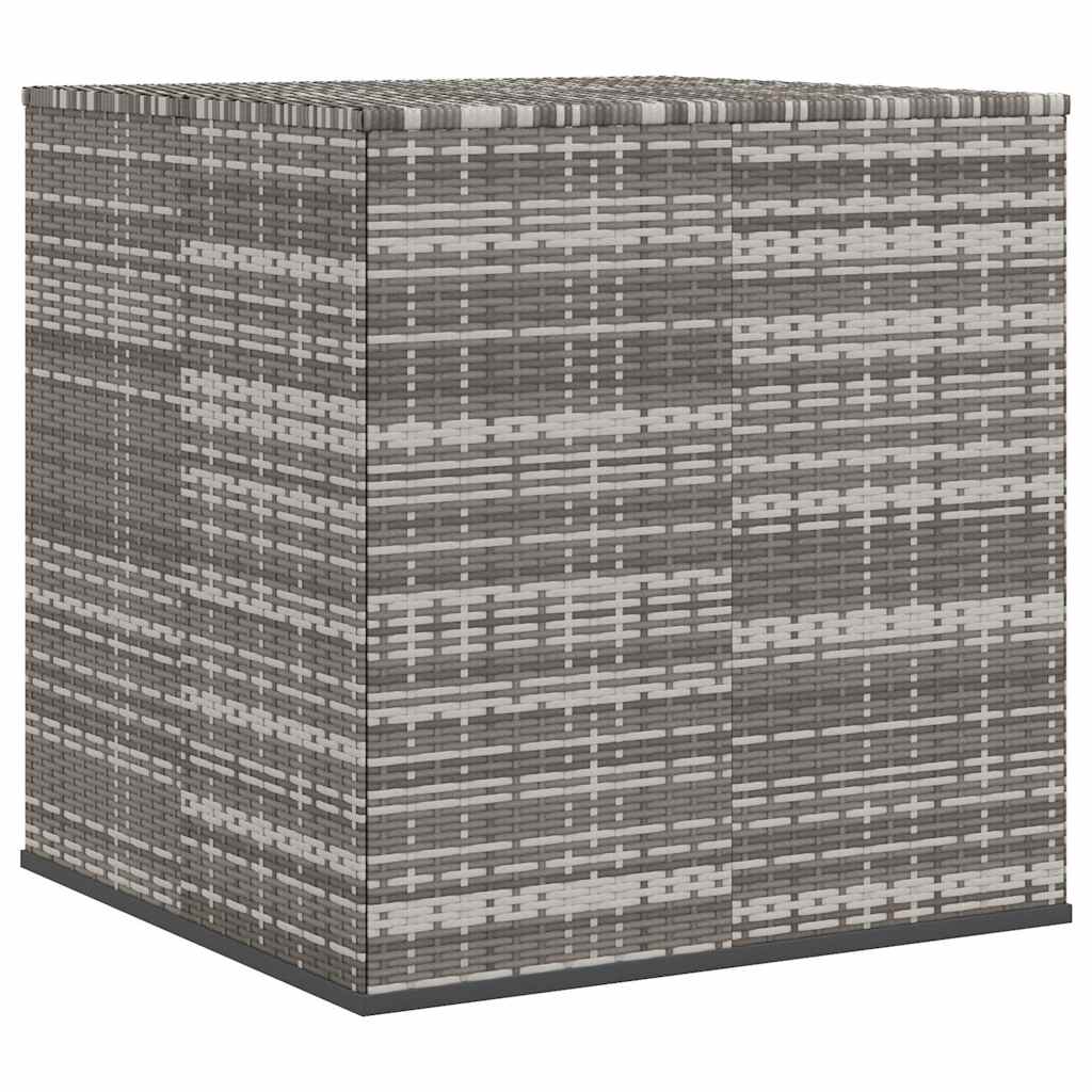 Garten-Kissenbox PE Rattan 100x97,5x104 cm Grau