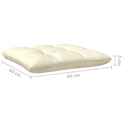 Gartensofa 2-Sitzer mit Creme Kissen Massivholz Kiefer