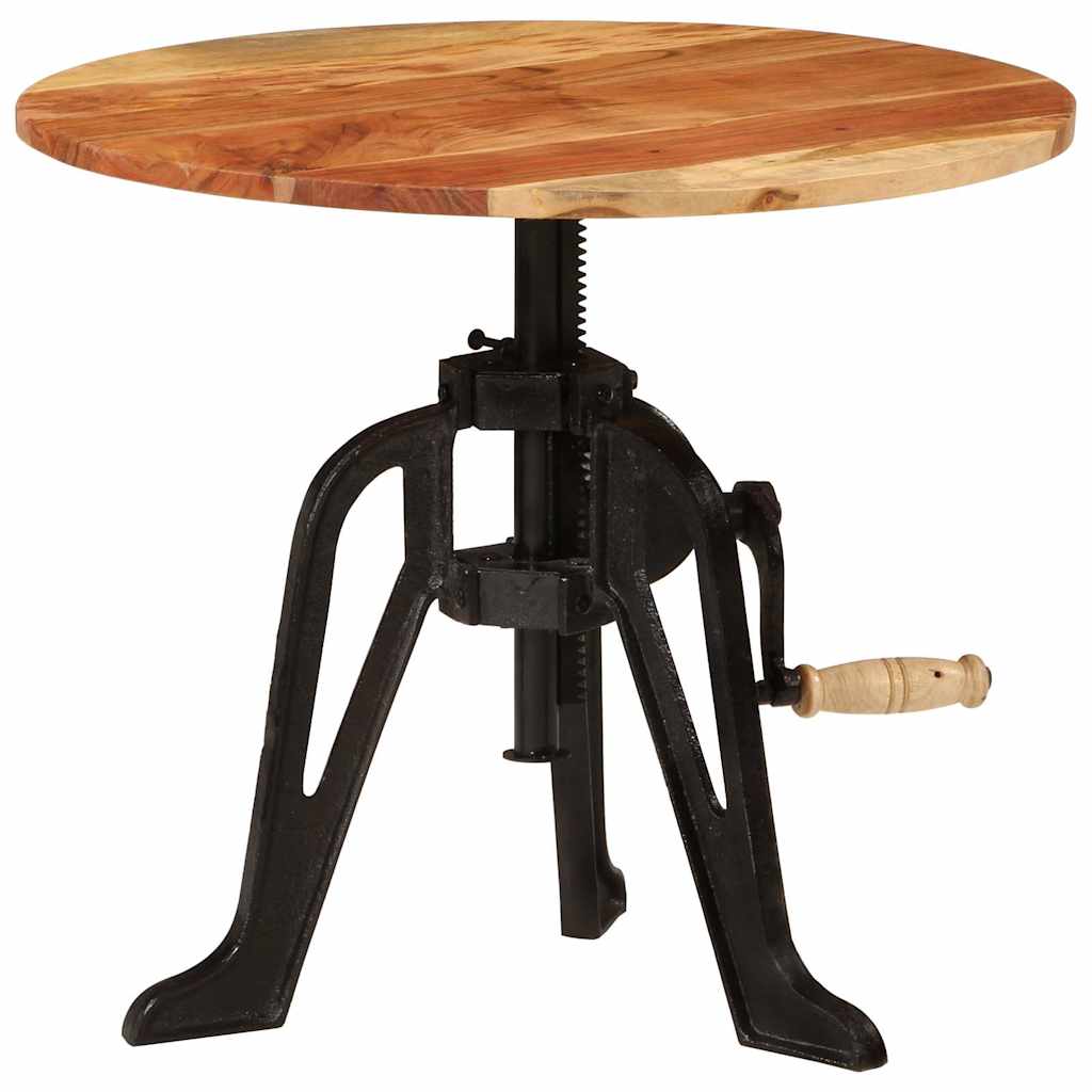 Beistelltisch 60x(42-62) cm Massivholz Akazie und Gusseisen