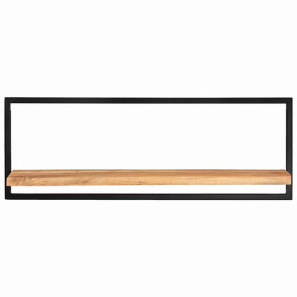 Wandregale 2 Stk. 100x24x35 cm Massivholz Akazie und Stahl