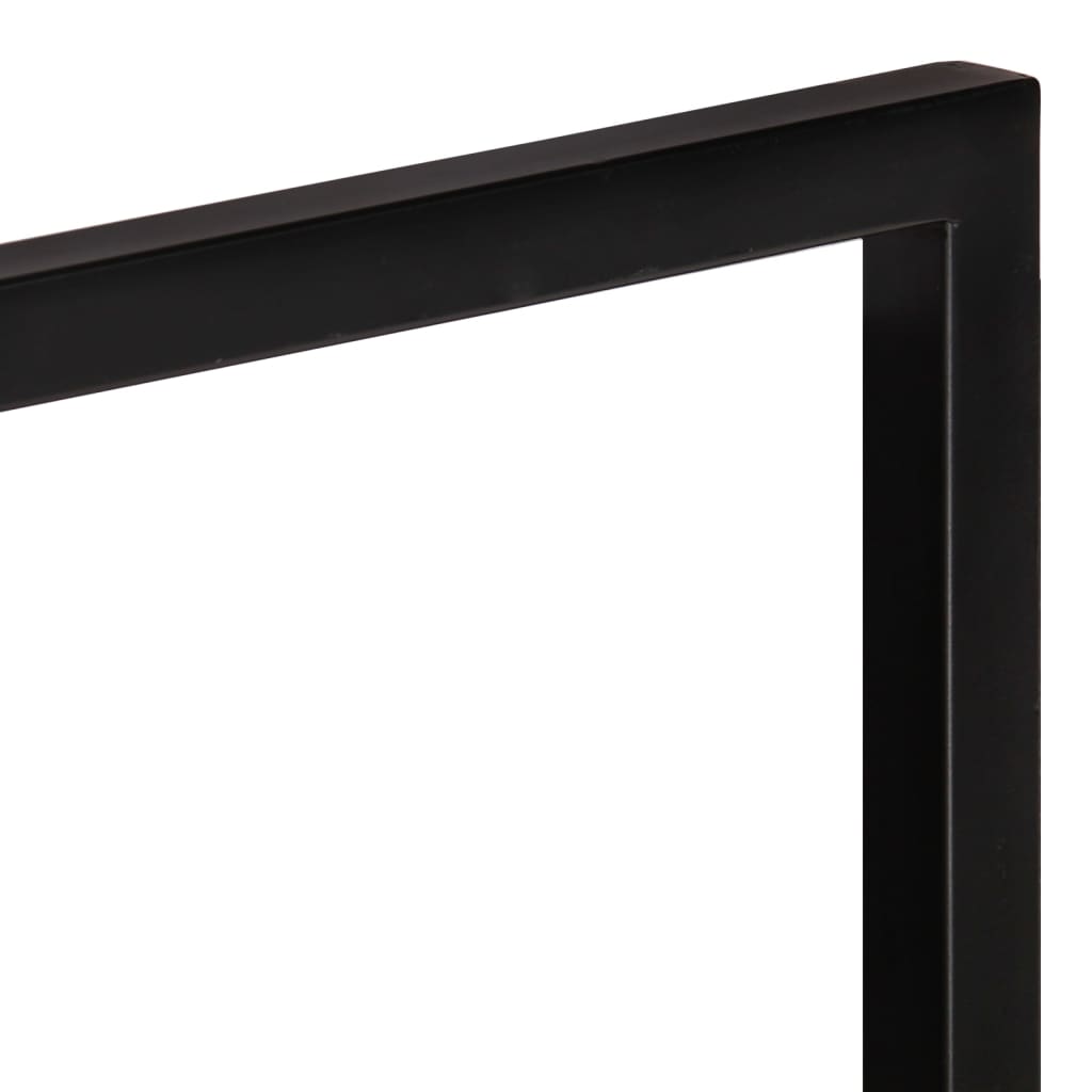 Wall shelves 2 pcs. 100x24x35 cm solid acacia wood and steel