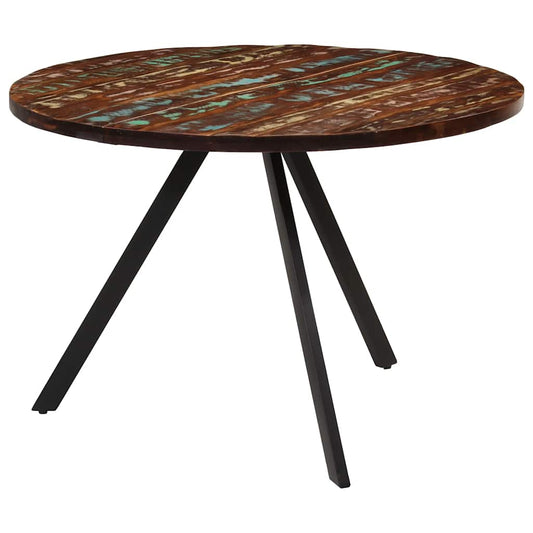 Dining table 110x75 cm reclaimed solid wood