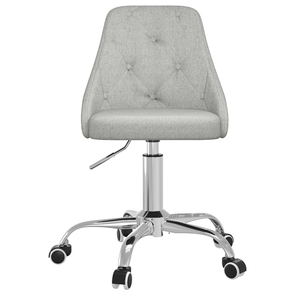 Bürostuhl Drehbar Hellgrau Stoff