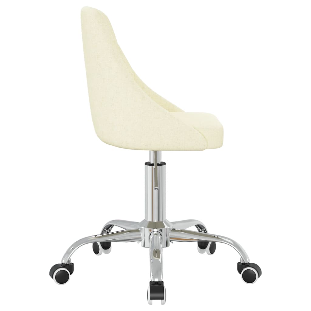 Bürostuhl Drehbar Creme Stoff