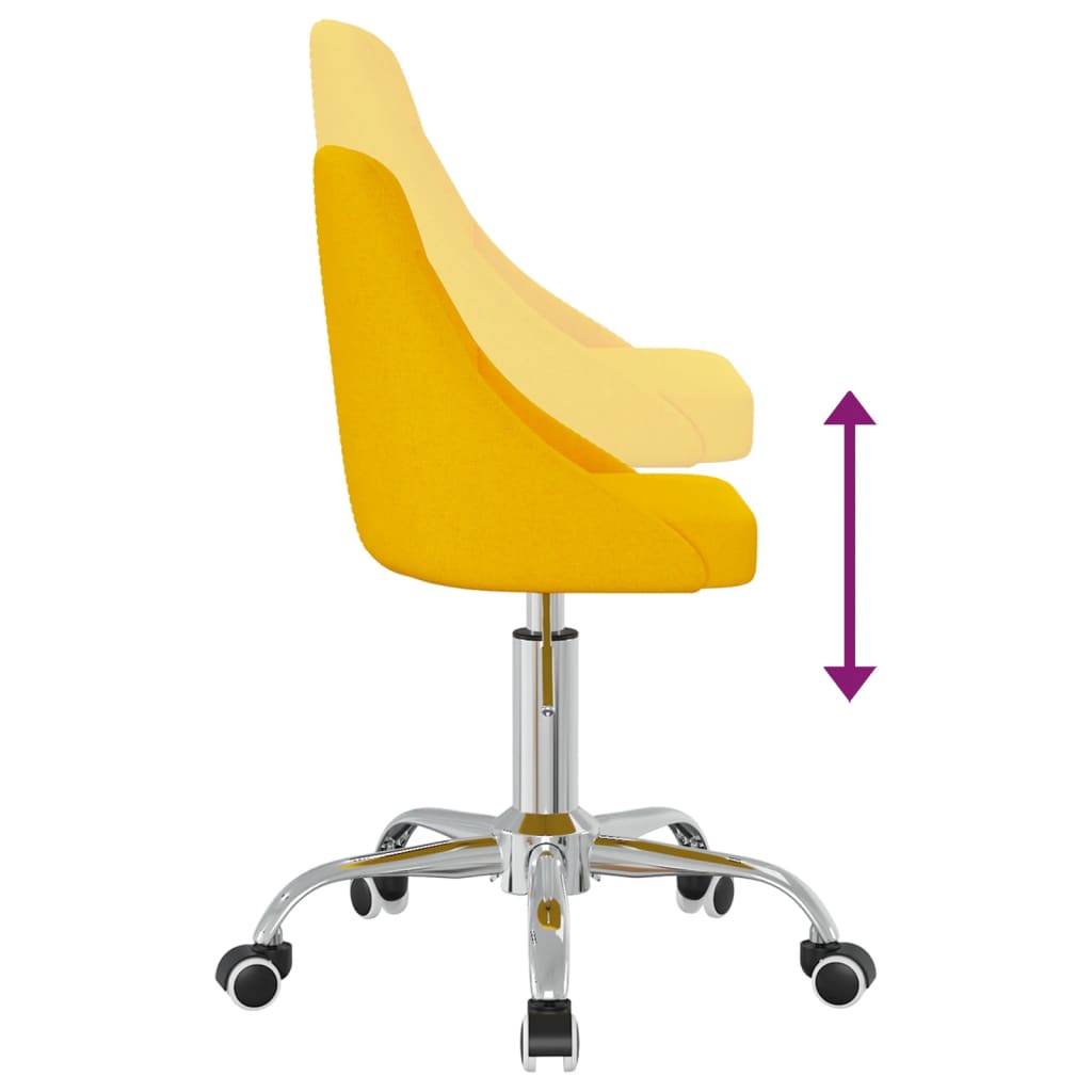 Bürostuhl Drehbar Senfgelb Stoff