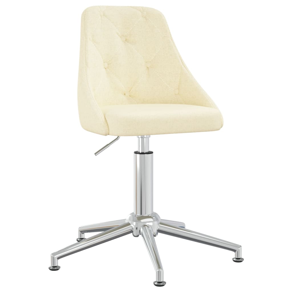 Bürostuhl Drehbar Creme Stoff