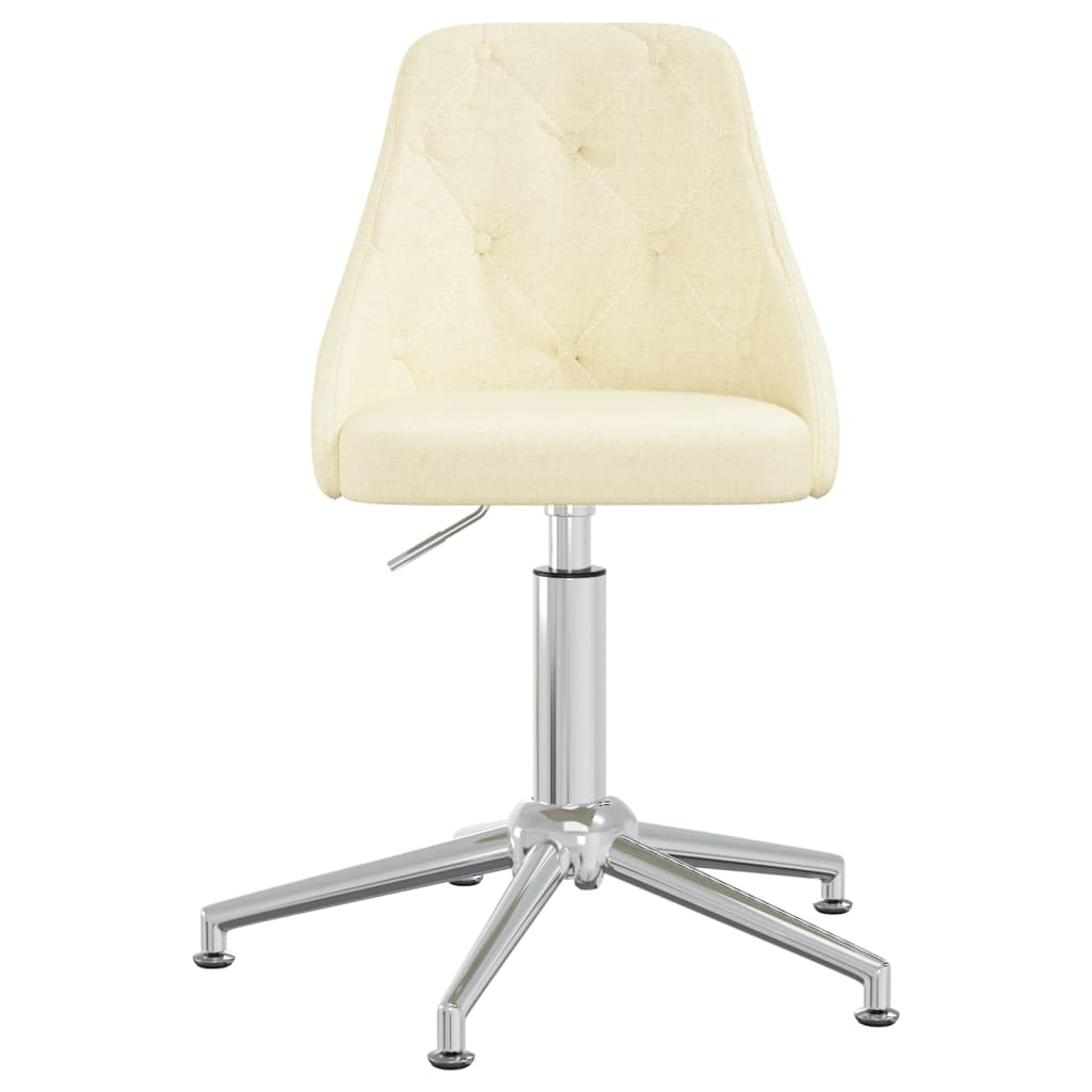 Bürostuhl Drehbar Creme Stoff