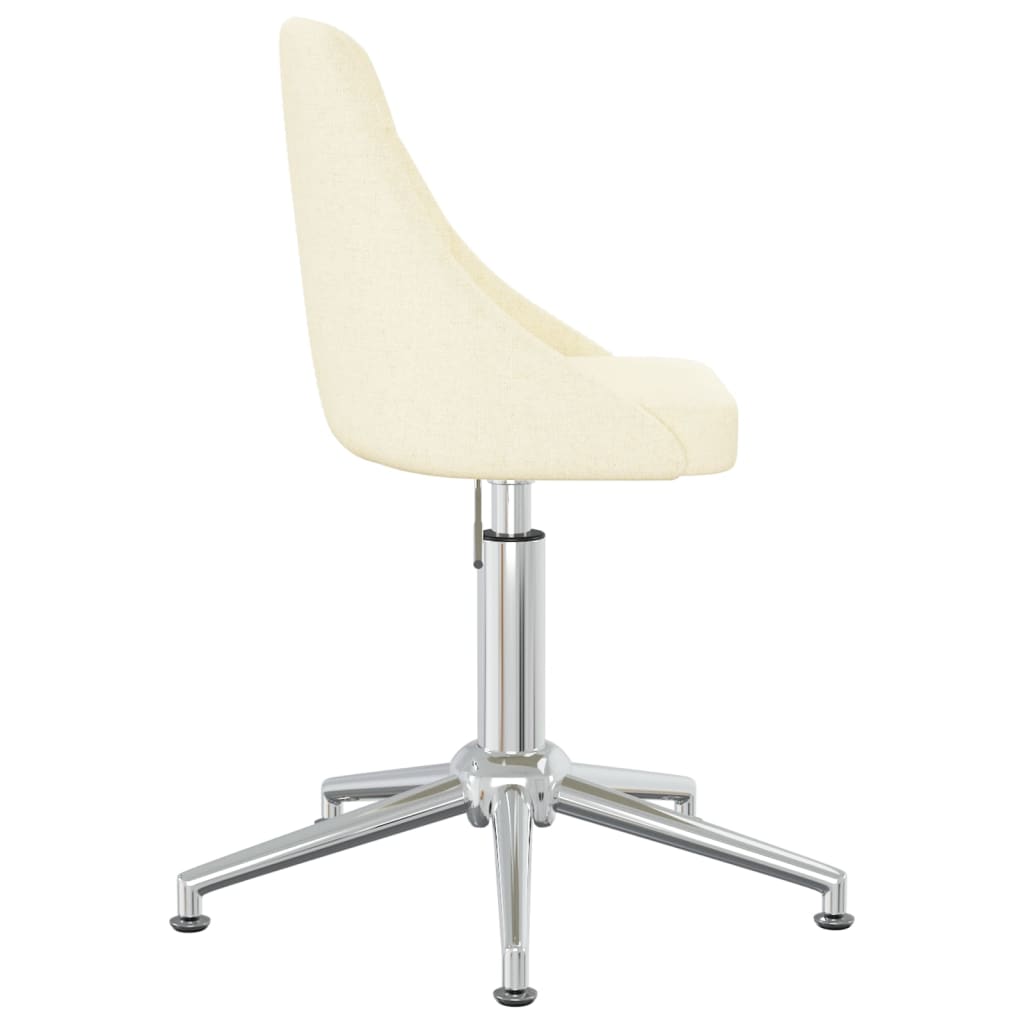 Bürostuhl Drehbar Creme Stoff