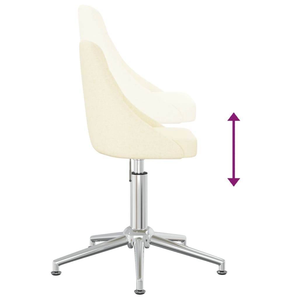 Bürostuhl Drehbar Creme Stoff