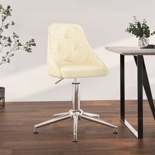 Bürostuhl Drehbar Creme Stoff