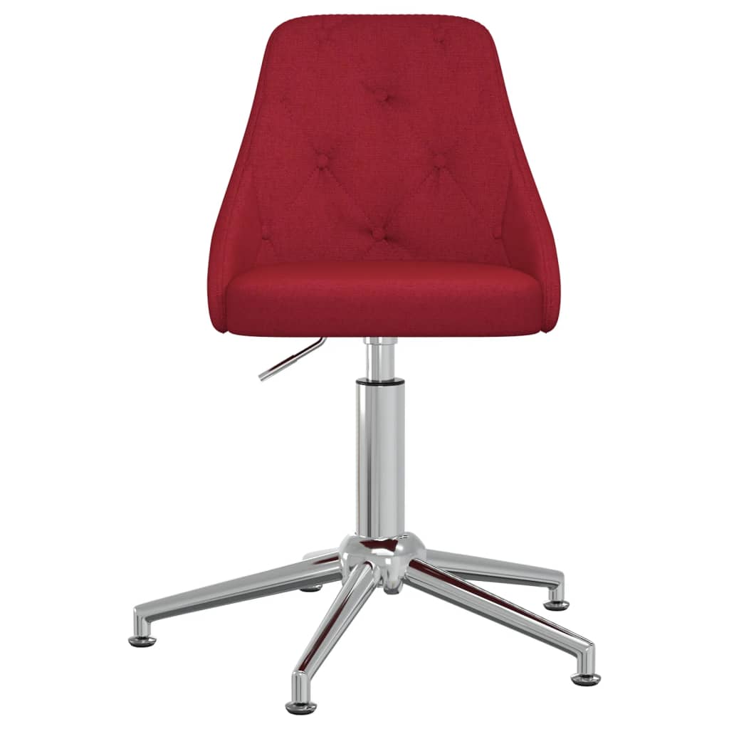 Bürostuhl Drehbar Weinrot Stoff