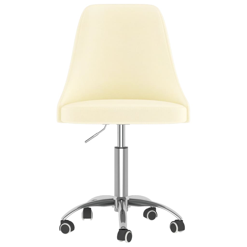 Bürostuhl Drehbar Creme Stoff